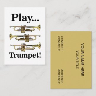 Trumpet Instrument Trumpeter Musician Business Card