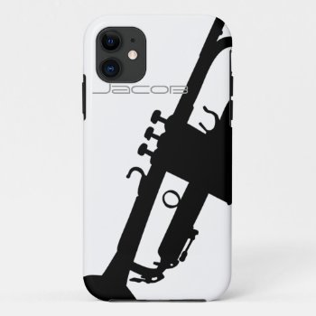 Trumpet Iphone5/5s With Custom Name Iphone 11 Case by LeSilhouette at Zazzle