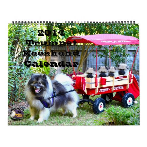 Trumpet Keeshond Calendar