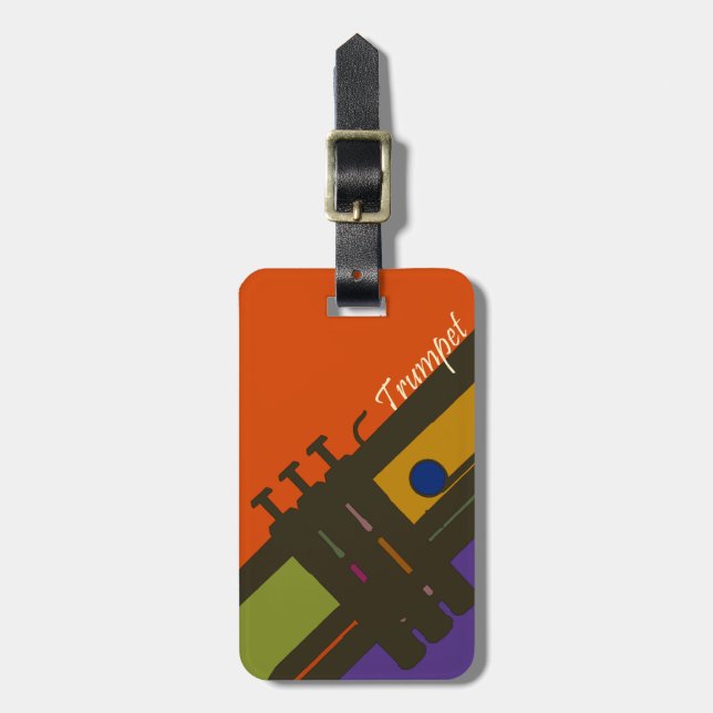 Trumpet Luggage Tag (Front Vertical)