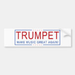 Trumpet - Make Music Great Again! Bumper Sticker at Zazzle