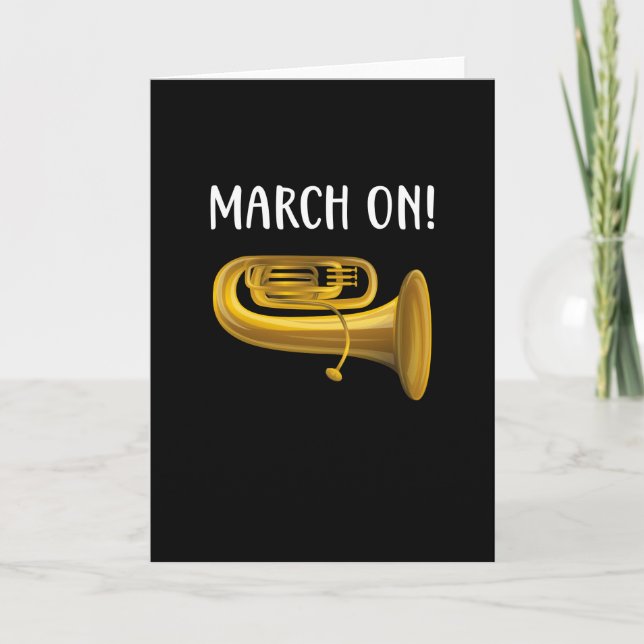 Trumpet Marching Band Brass Band Musicians Card (Front)