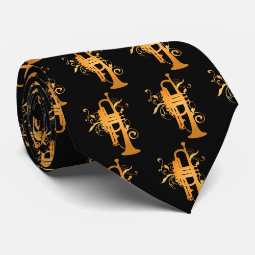 Trumpet Music Band Musician Gift neck tie