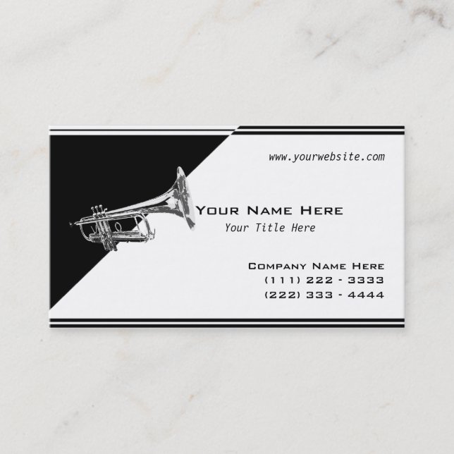 Trumpet Music Business Card (Front)