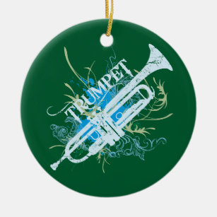 Trumpet Music Grunge Ornament