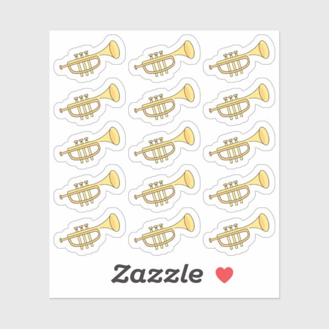 Trumpet Music Lesson Teacher Bujo Planner Sticker (Sheet)