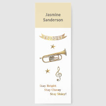 Trumpet Music Lover Musical Instrument Bookmark
