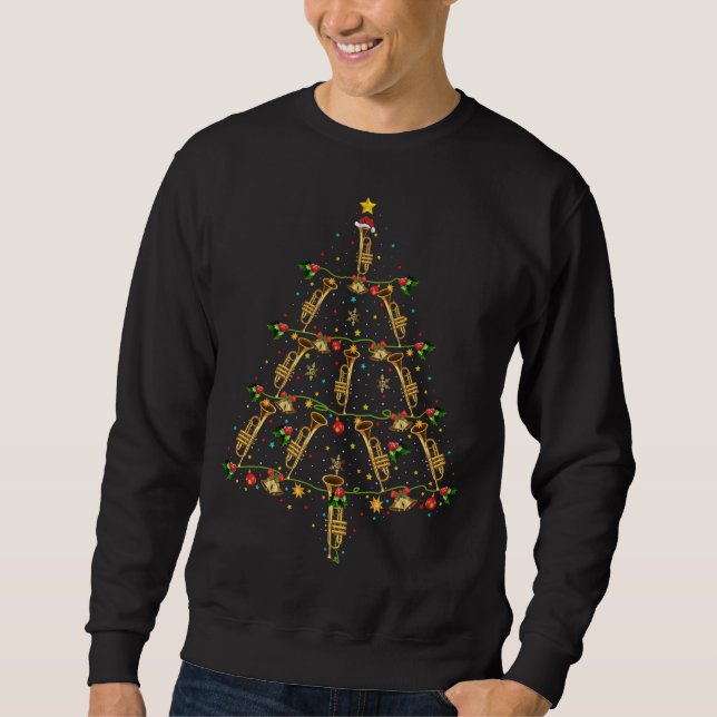 Trumpet Music Lover Xmas Gift Trumpet Christmas Tr Sweatshirt (Front)