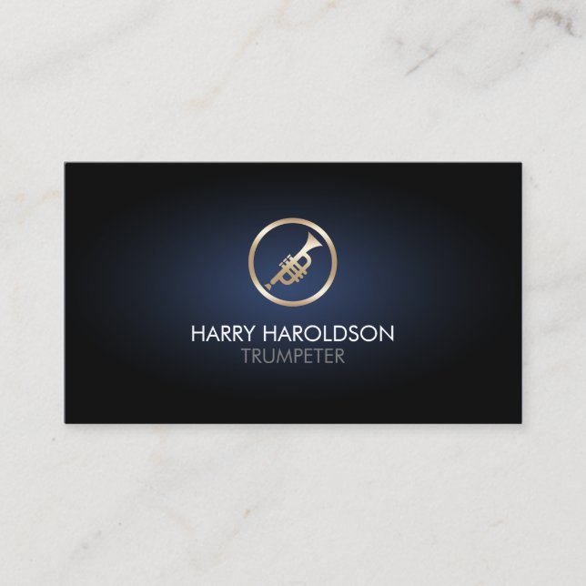 Trumpet Music Musician Business Card (Front)