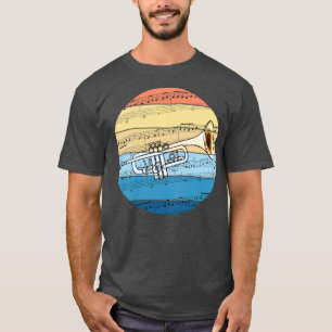 Trumpet Music Notation Trumpeter Brass Musician T-Shirt