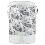 Trumpet Music Note Fragments Beverage Cooler