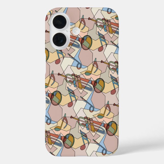 Trumpet Music Note Fragments Case-Mate iPhone Case (Back)