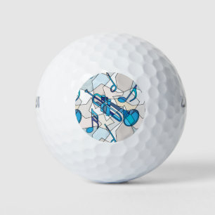 Trumpet Music Note Fragments Golf Balls