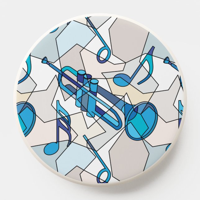 Trumpet Music Note Fragments PopSocket (Popsocket)