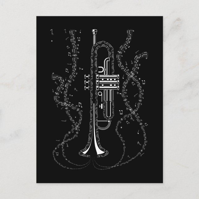 Trumpet Music Notes Instrument Musician Trumpeter (Front)
