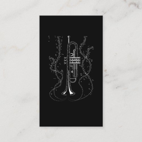 Trumpet Music Notes Instrument Musician Trumpeter Business Card