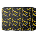 Trumpet Music Notes Pattern Bath Mat