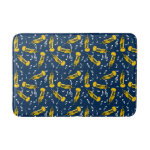 Trumpet Music Notes Pattern Bath Mat