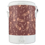 Trumpet Music Notes Pattern Beverage Cooler