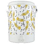 Trumpet Music Notes Pattern Beverage Cooler
