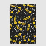 Trumpet Music Notes Pattern Golf Towel 