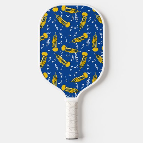 Trumpet Music Notes Pattern Pickleball Paddle