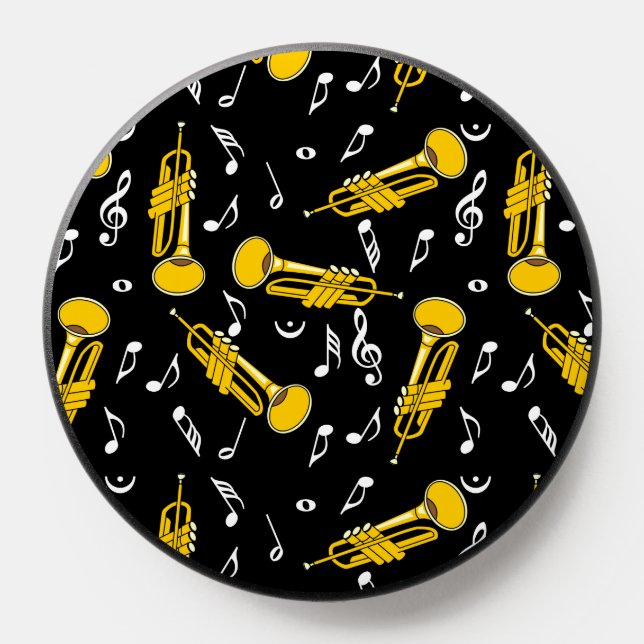 Trumpet Music Notes Pattern PopSocket (Popsocket)