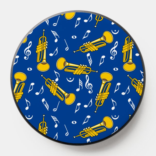 Trumpet Music Notes Pattern PopSocket (Popsocket)