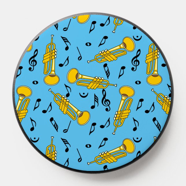 Trumpet Music Notes Pattern PopSocket (Popsocket)