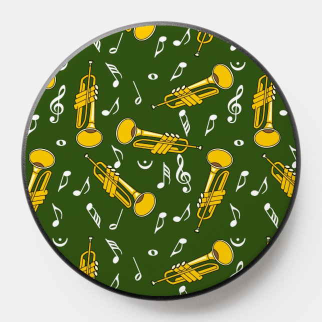 Trumpet Music Notes Pattern PopSocket (Popsocket)