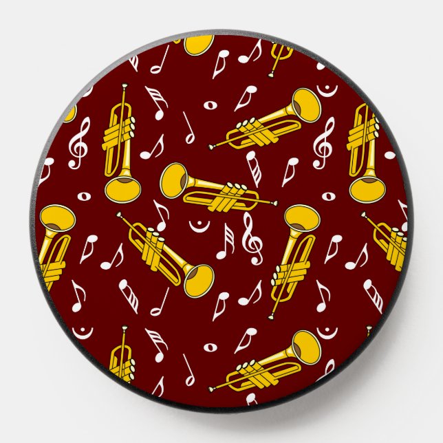 Trumpet Music Notes Pattern PopSocket (Popsocket)