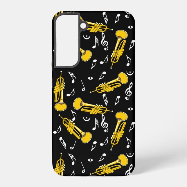 Trumpet Music Notes Pattern Samsung Galaxy Case (Back)