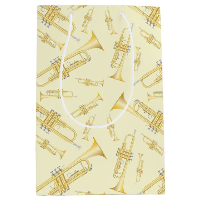 Trumpet Music Teacher Medium Gift Bag (Front)
