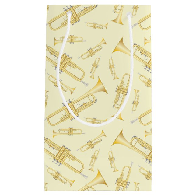 Trumpet Music Teacher Small Gift Bag (Front)