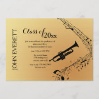 Trumpet Musical Instrument Invitation