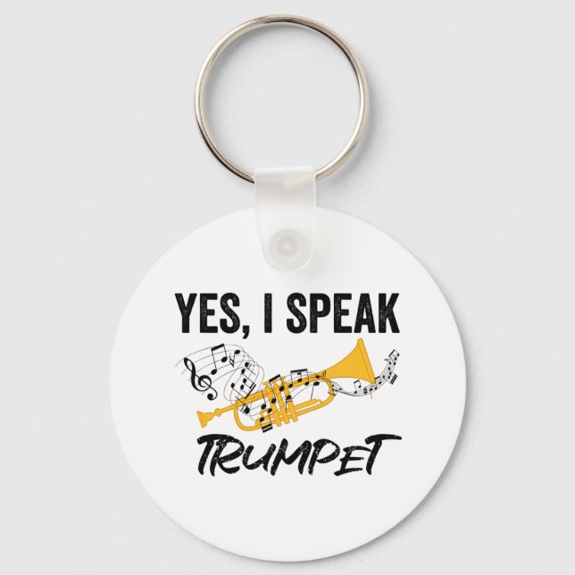 Trumpet Musical Instrument | Trumpet Band Gift Keychain (Front)