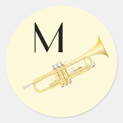 Trumpet Musician Band Teacher Classic Round Sticker