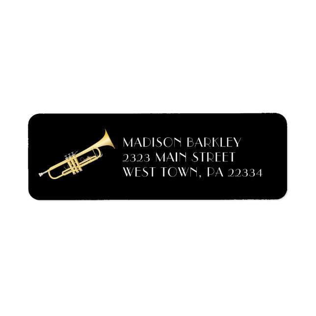 Trumpet Musician Band Teacher Label (Front)