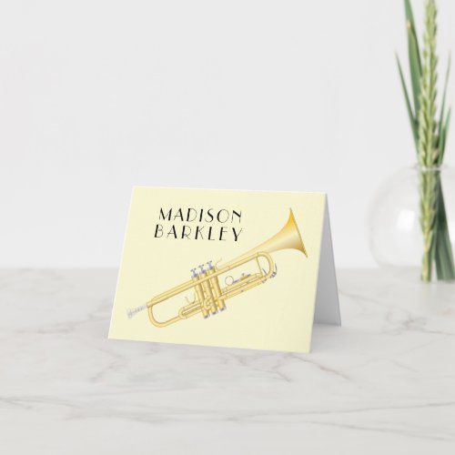 Trumpet Musician Band Teacher Note Card