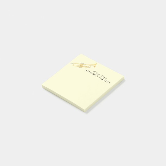 Trumpet Musician Band Teacher Notes (Angled)