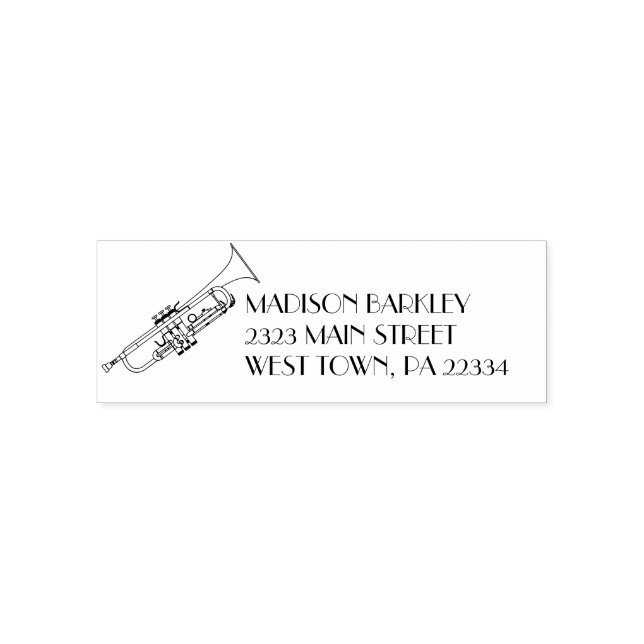 Trumpet Musician Band Teacher Self-inking Stamp (Design)
