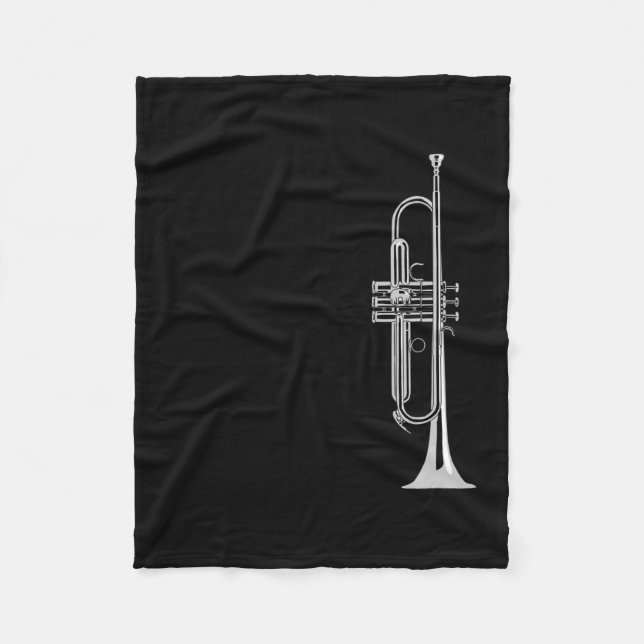 Trumpet Musician Fleece Blanket (Front)
