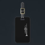 Trumpet Musician Luggage Tag<br><div class="desc">This makes for a perfect music gift for any trumpet player,  from the marching band to the jazz band. Show your band geek side with this trumpet design.</div>