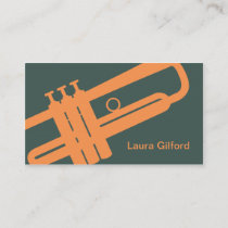 Trumpet Musician Teacher Player Studio Music Business Card
