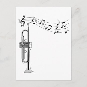 Trumpet Musician With Music Notes by packratgraphics at Zazzle