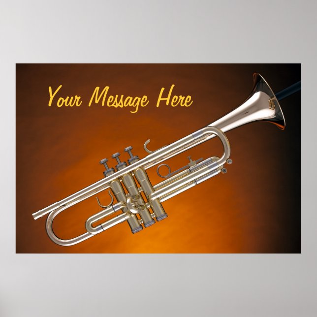 Trumpet on Gold Poster (Front)