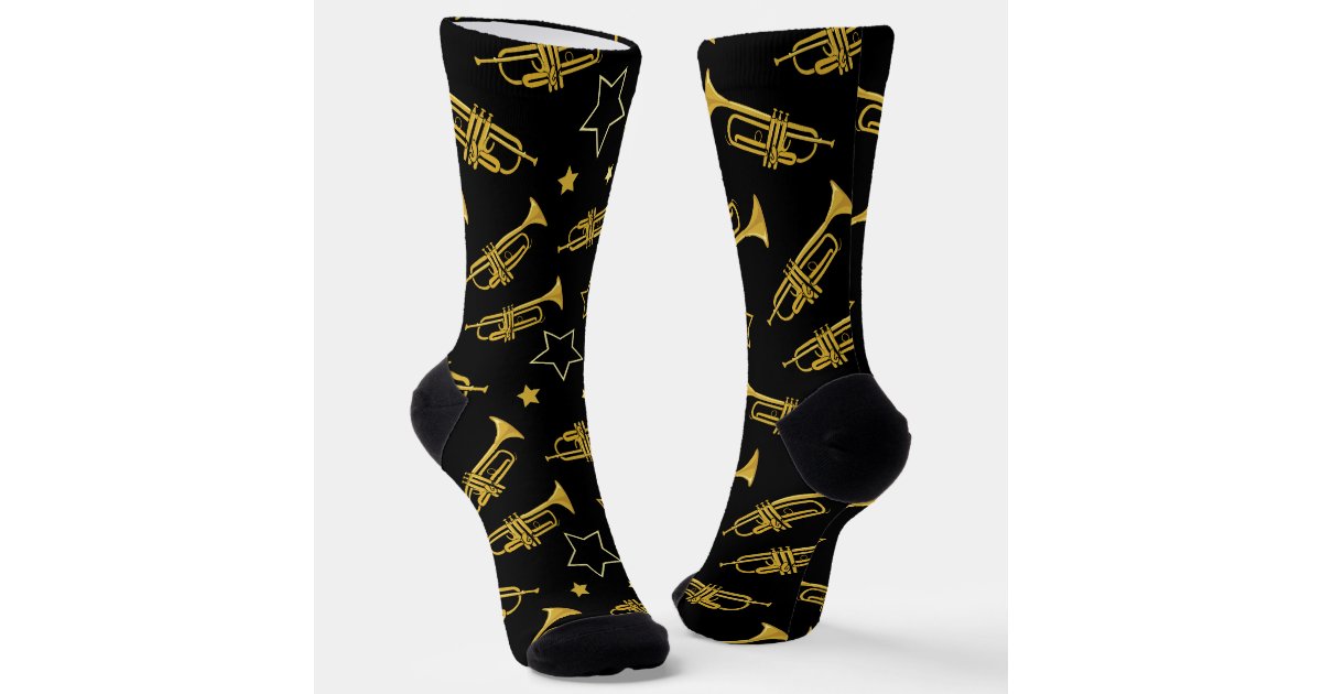 Trumpet Pattern Socks Zazzle