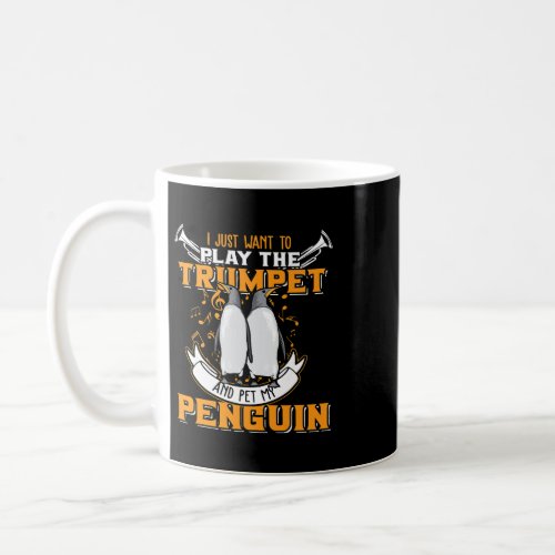 Trumpet Penguin Animal Jazz Musician Marching Band Coffee Mug