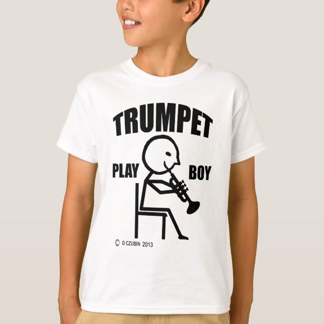Trumpet Play Boy T-Shirt (Front)