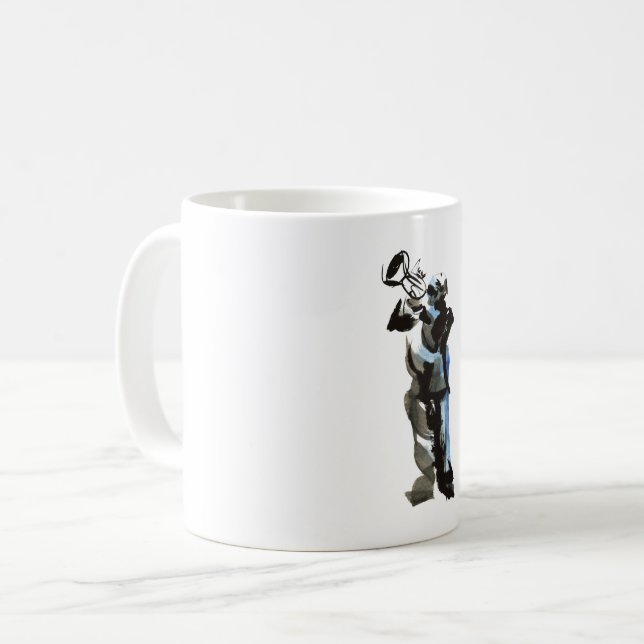 Trumpet Player Coffee Mug (Front Left)